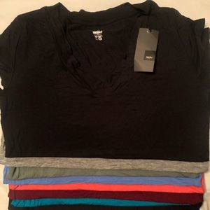 Womens V-neck T-shirts short sleeves - lot